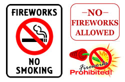 no smoking around fireworks